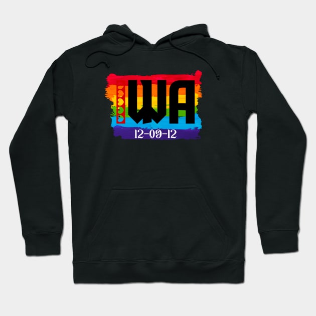 Washington Gay Marriage Hoodie by Blood Moon Design